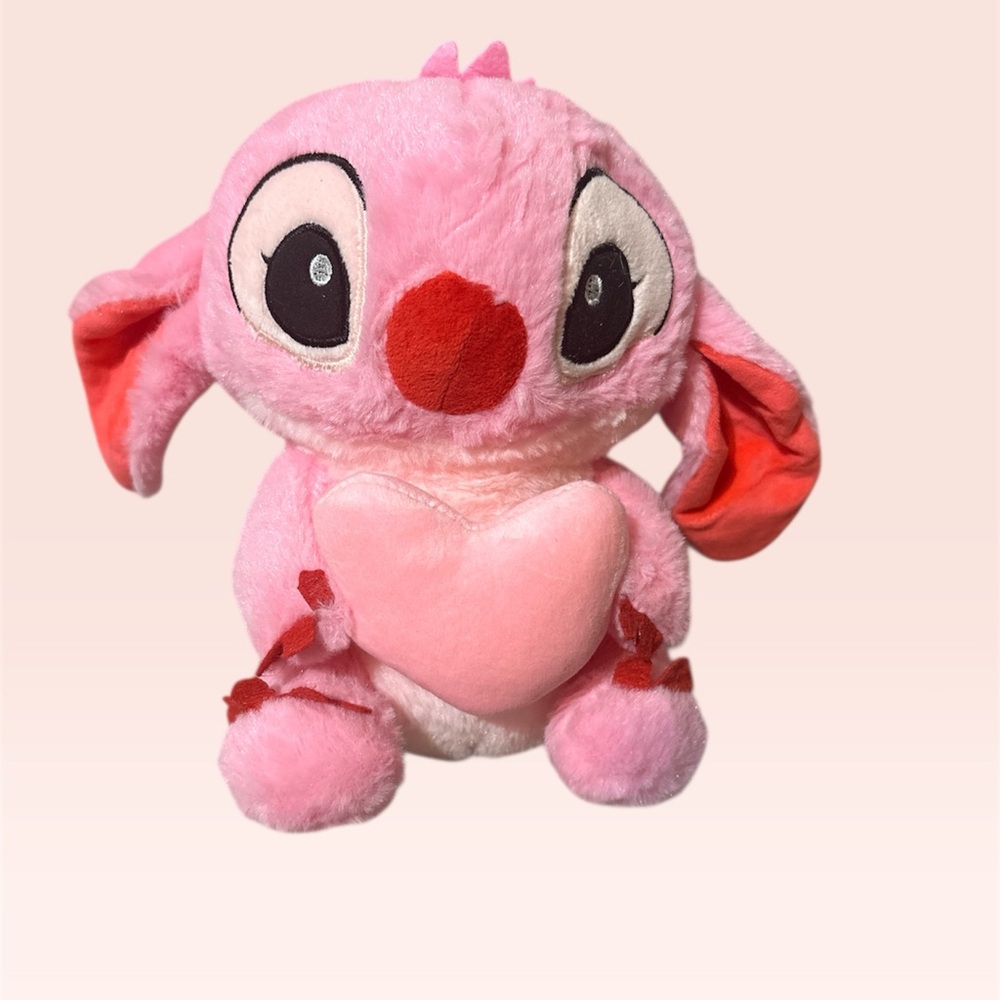 Pink Angel Lovely Soft Plush Stuffed Toys Dolls Lilo  & Stitch Disney Valentine